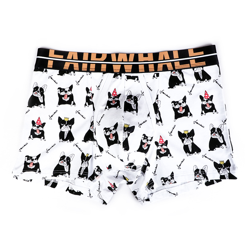 马克华菲男士内裤莫代尔都市潮流男士平角裤短裤 2条礼盒装（素雅白+都市灰） XL