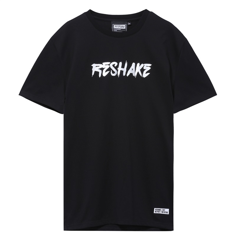 马克华菲潮牌Reshake华菲型格2017夏装纯棉圆领撞色字母简约短袖t恤男潮牌 311纯黑 180